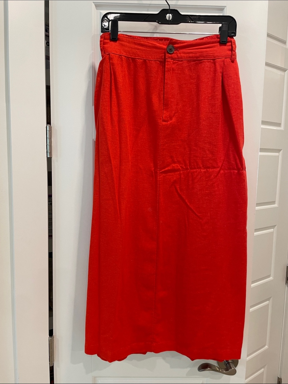 a new day linen blend Maxi Skirt with High Waist